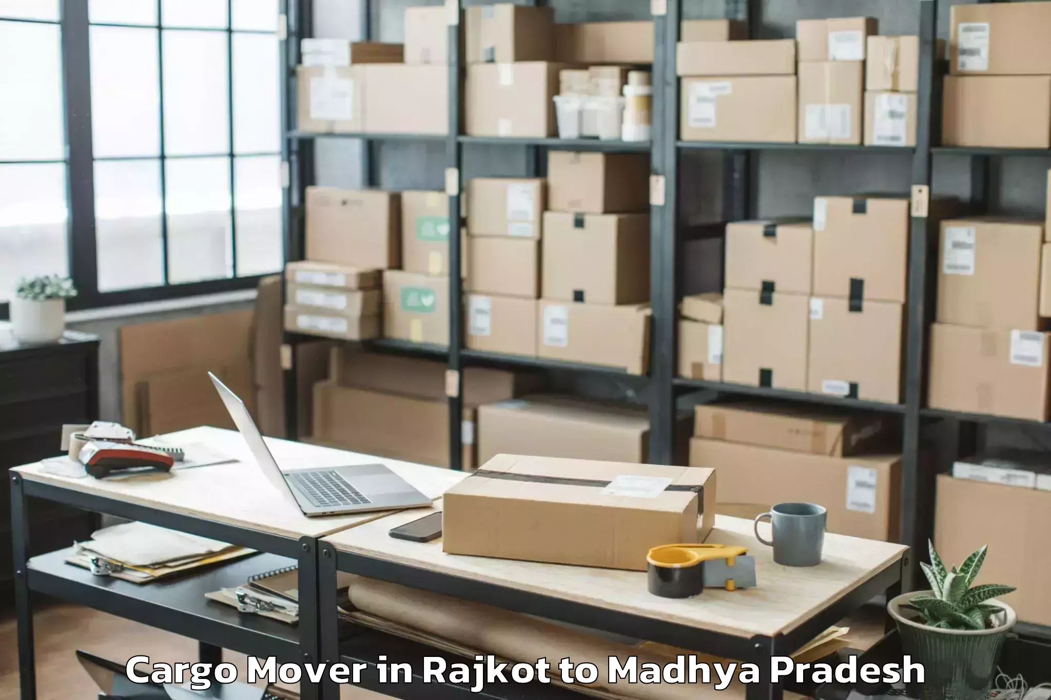 Get Rajkot to Orchha Cargo Mover